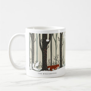 Woodland Winter Wonderland Forest Fox Joy Coffee Mug