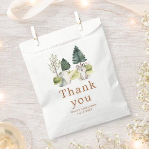Woodland Wolf Baby Shower Favour Bag