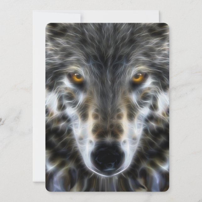 Woodland Wolf Inspirational Portrait (Front)