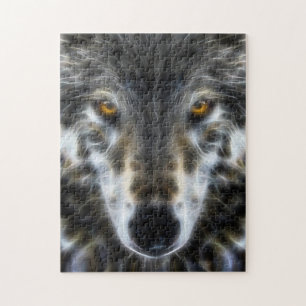 Woodland Wolf Inspirational Portrait Jigsaw Puzzle