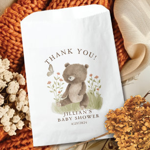 Woodland Wonder Bear Classic Round Sticker Favour Bag