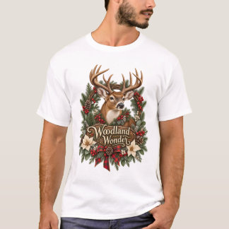 Woodland Wonder Christmas Deer T-Shirt