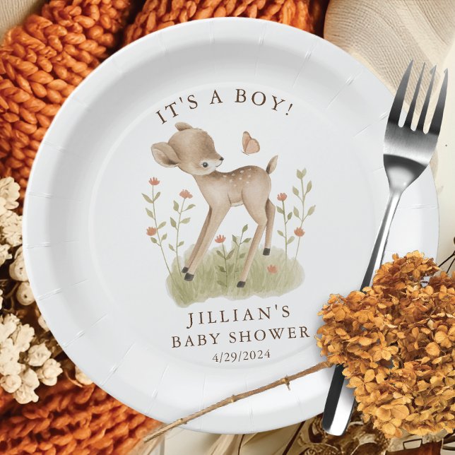 Woodland Wonder Deer Paper Plate (Creator Uploaded)