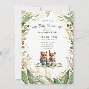 Woodland Wonders: Join Us for a Baby Shower Invitation