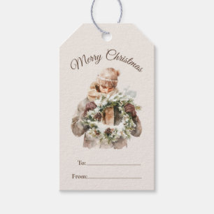 Woodland Wreath Christmas Gift Tags