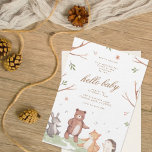 Woodlands Animals Forest Baby in Bloom Baby Shower Invitation<br><div class="desc">Woodlands Animals Forest Baby in Bloom Baby Shower Invite</div>