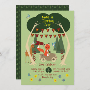 Woodlands Birthday Party Invitation