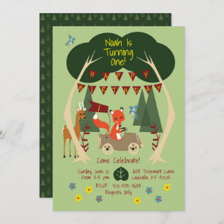 Woodlands Birthday Party Invitation