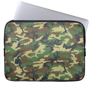 Woodlands Camouflage Outdoorsman Gift Laptop Sleev Laptop Sleeve