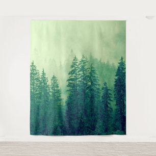 Woodlands Forest Pine Trees Mural Wall Tapestry