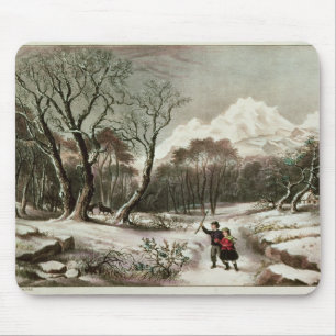 Woodlands in Winter Mouse Pad
