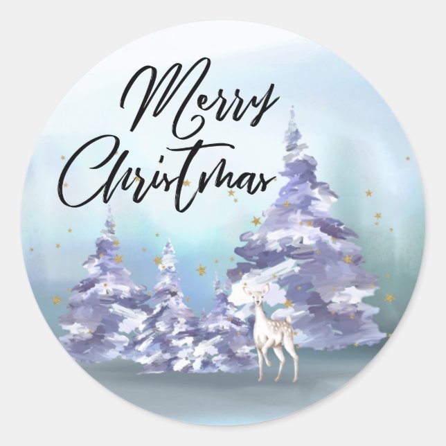 Woodlands Merry Christmas Envelope Seals (Front)