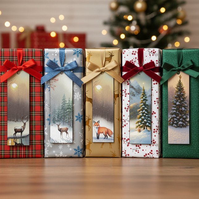 Woodlands theme Christmas bookmark set (Creator Uploaded)