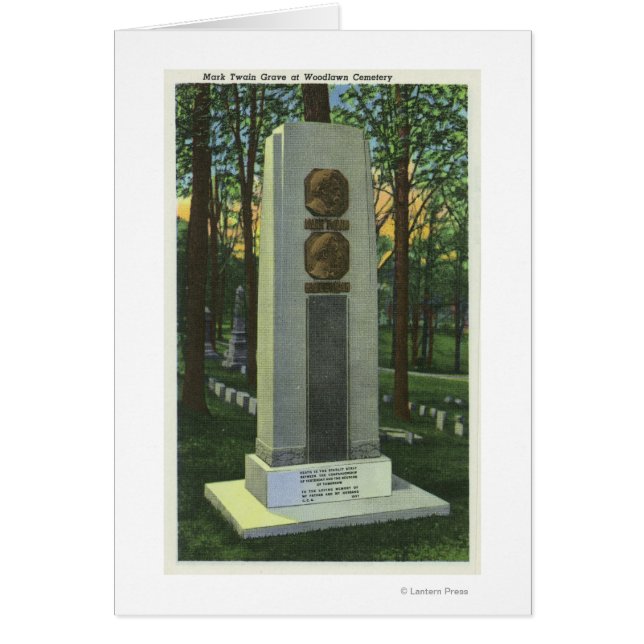 Woodlawn Cemetery, Mark Twain Gravestone Scene (Front)