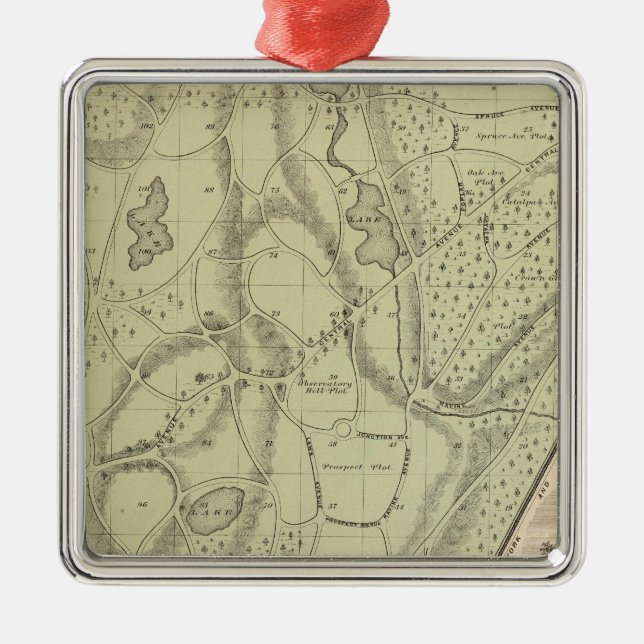 Woodlawn Cemetery Metal Ornament (Front)