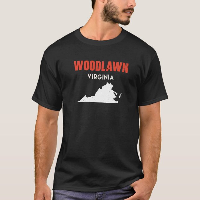 Woodlawn Virginia USA State America Travel Virgini T-Shirt (Front)