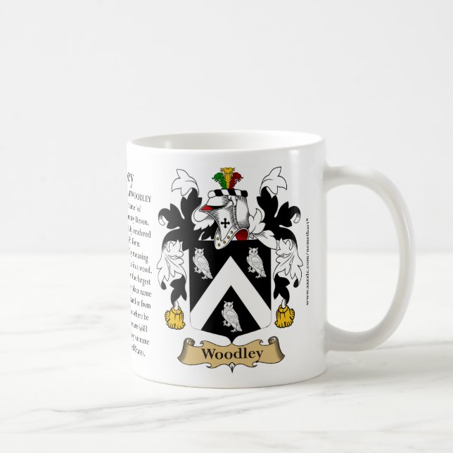 Woodley, the Origin, the Meaning and the Crest Coffee Mug (Right)