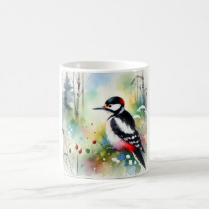 Woodpecker 241024AREF126 - Watercolor Coffee Mug