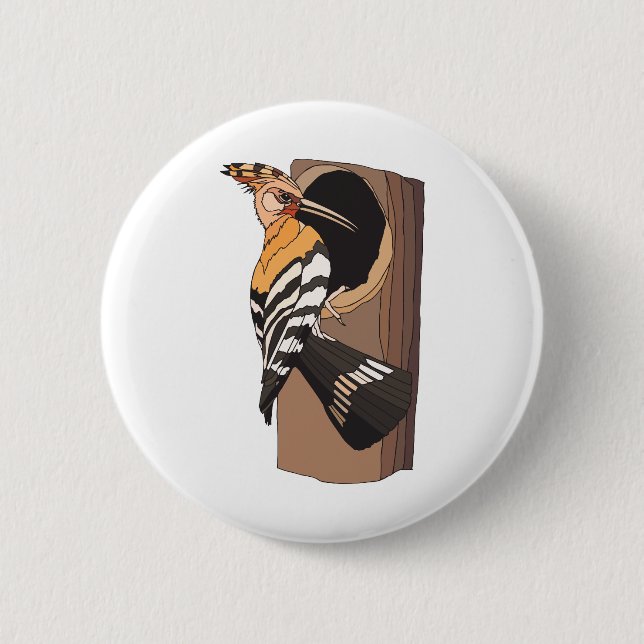 woodpecker 6 cm round badge (Front)