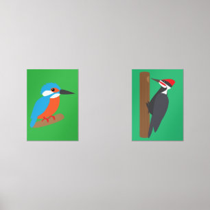 Woodpecker and Kingfisher
