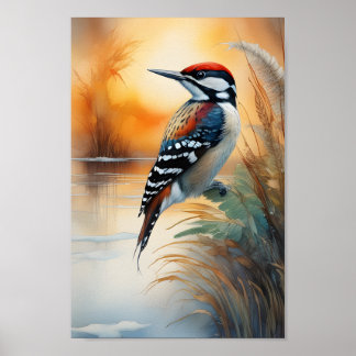 Woodpecker Bird  Poster