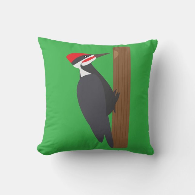 Woodpecker Cushion (Front)