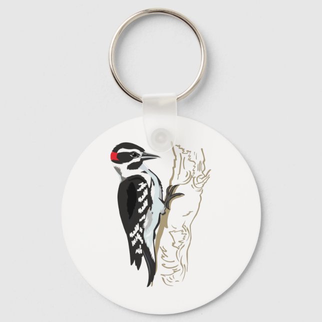 Woodpecker illustration key ring (Front)