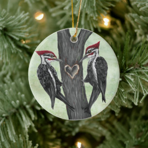 Woodpecker Ornamant Ceramic Ornament