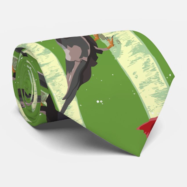 Woodpecker pattern tie (Rolled)