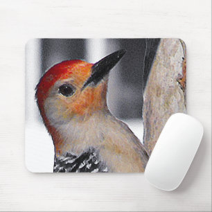 Woodpecker Portrait Mouse Pad