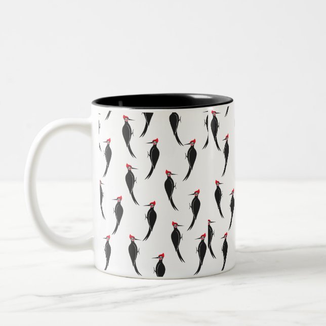 Woodpecker Two-Tone Coffee Mug (Left)
