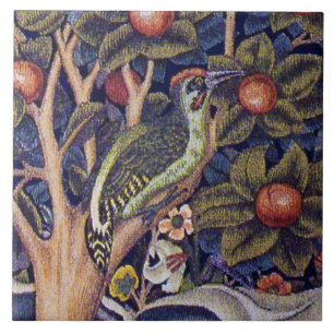 Woodpecker, William Morris Ceramic Tile