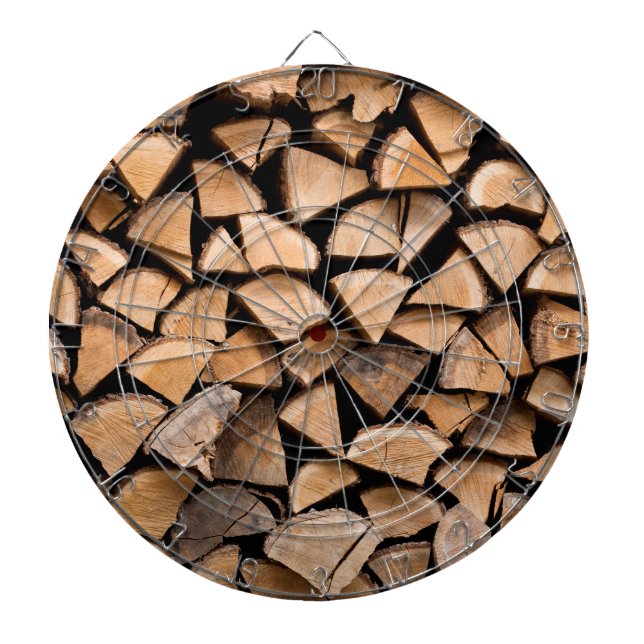 Woodpile background dartboard (Front)