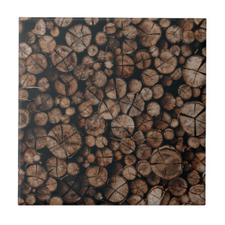 Woodpile Ceramic Tile