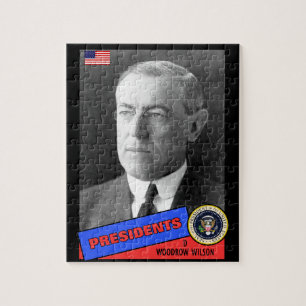 Woodrow Wilson Baseball Card Jigsaw Puzzle