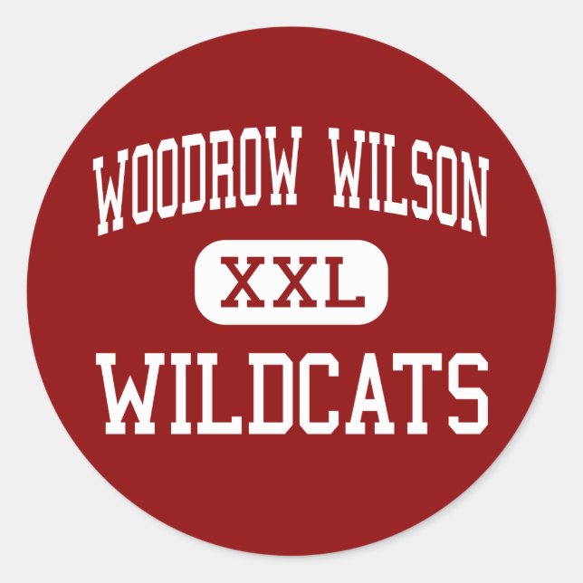Woodrow Wilson - Wildcats - High - Dallas Texas Classic Round Sticker (Front)