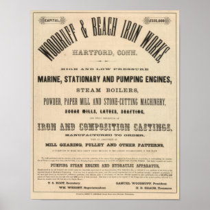 Woodruff and Beach Iron Works Poster