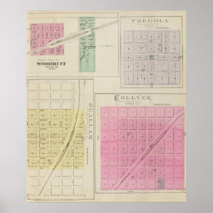 Woodruff, Tregola, Ogallah, Collyer, Kansas Poster