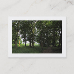 Woods, Bute Park Cardiff (Bordered) Business Card