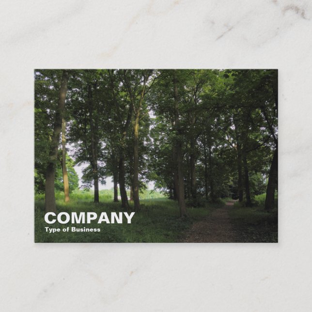 Woods, Bute Park, Cardiff Business Card (Front)