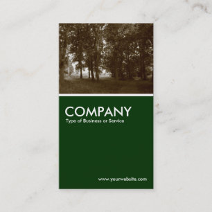 Woods, Bute Park Cardiff - Dark Green Business Card