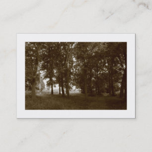 Woods, Bute Park Cardiff - Sepia toned (Bordered) Business Card