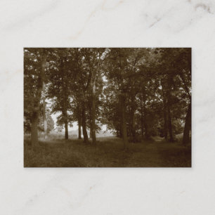 Woods, Bute Park Cardiff - Sepia toned Business Card