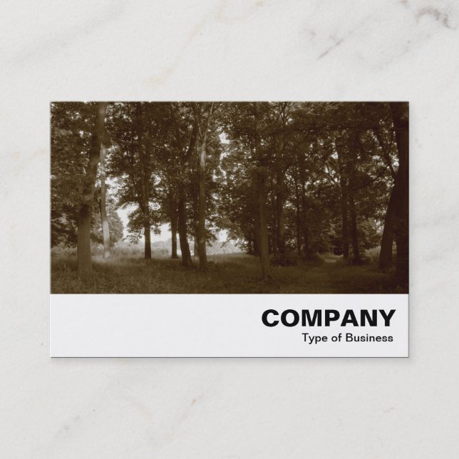 Woods, Bute Park Cardiff - Sepia toned Business Card (Front)