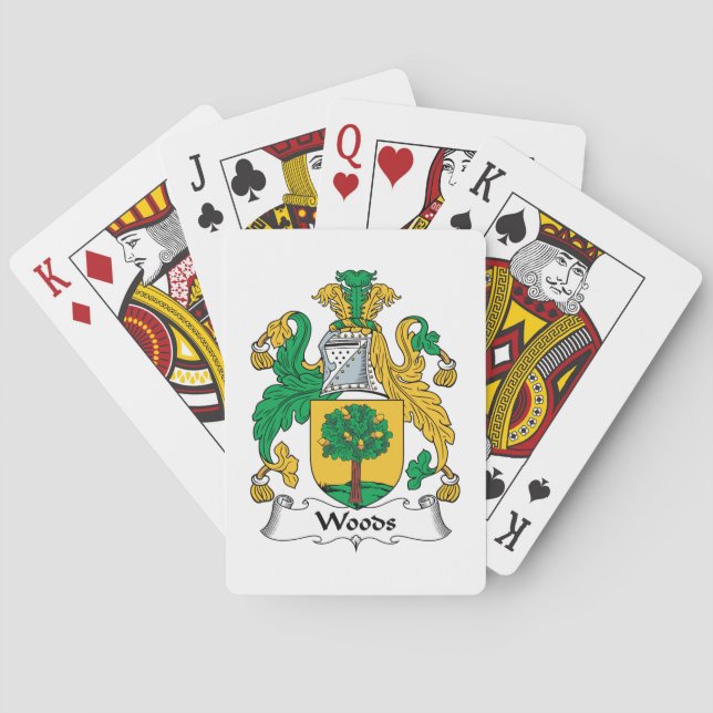 Woods Family Crest Playing Cards (Back)