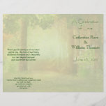 Woods Forest Outdoor Elegant Wedding Program<br><div class="desc">For your special day, we offer a customisable program template that features beautiful painting of a forest. All text on this template is designed to be customised with your own information. Be sure to triple-check the accuracy of all the text, and delete or add text as needed. We recommend the...</div>