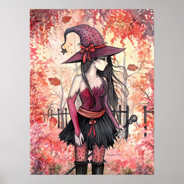 Woods of Autumn Witch Poster Print (Front)