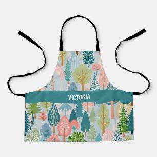 Woods Rhapsody Pastel Custom Pattern Apron