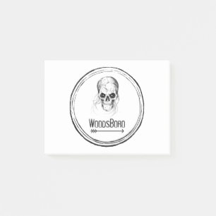 Woodsboro Vintage scary skull face Halloween Post-it Notes