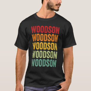 Woodson County Kansas Rainbow Text Design T-Shirt